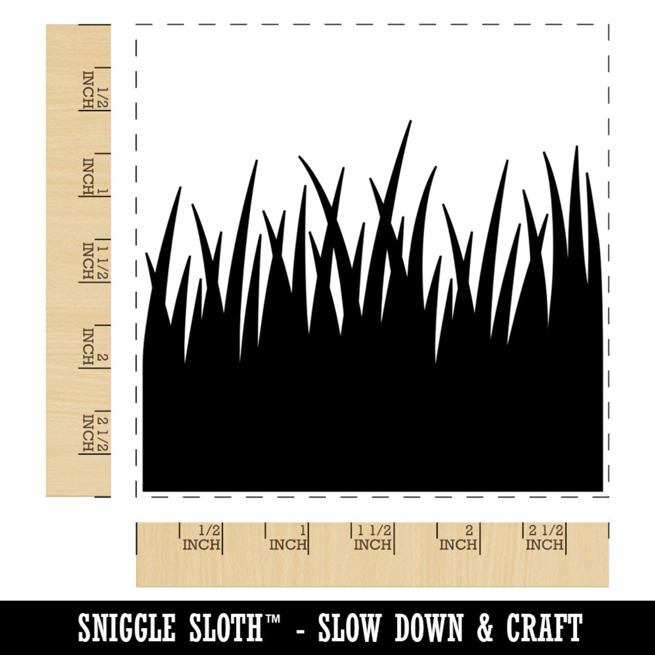 Blades of Grass Square Rubber Stamp for Stamping Crafting